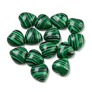 Dyed Synthetic Malachite Cabochons, Heart, 8x8x3.5mm(G-H309-01-09)