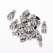 Tibetan Style Pendant Bails, Cadmium Free & Lead Free, Antique Silver, 14x6.5x4.5mm, Hole: 2mm(LF11056Y)