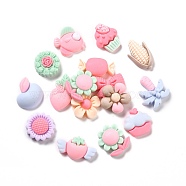 Opaque Resin Cabochons, Frosted, Mixed Shapes, Mixed Color, 11.5~23x13.5~23.5x6.5~8mm(CRES-M012-01)