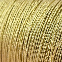 Polyester Cord, with Metallic Foil, for Wreaths, Swags and Decorating, Gold, 0.1cm, about 20m/bundle(OCOR-WH0064-24)