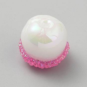 Luminous Fruit Resin Drnament, for Doll Making, Home Desktop Decoration, Litchi, 26x25mm