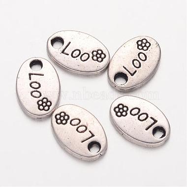 Antique Silver Oval Alloy Charms