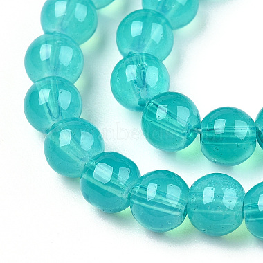 Baking Painted Glass Beads Strands(DGLA-Q023-8mm-DB24)-2