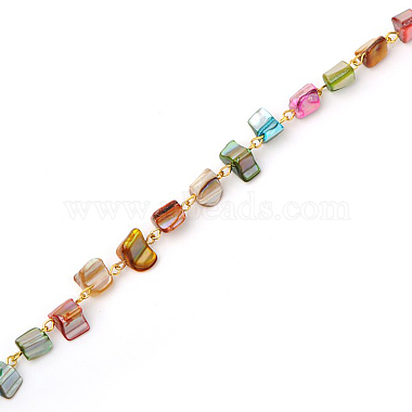 Handmade Sea Shell Beads Chains for Necklaces Bracelets Making(AJEW-JB00067-07)-2
