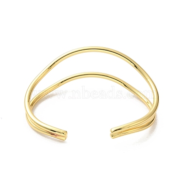 Rack Plating Brass Cuff Bangles(BJEW-A137-10G)-2