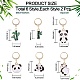 Panda Bamboo Alloy Enamel Pendant Decoration(HJEW-SW00034)-2