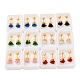 Heart Glass Ear Fake Plugs(EJEW-H105-25G-E)-1