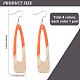 4 Pair 4 Color Resin & Wood Dangle Earrings(EJEW-AB00042)-2