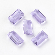 Imitation Austrian Crystal Beads, Grade AAA, Faceted, Rectangle, Lilac, 6x12x5mm, Hole: 0.7~0.9mm(SWAR-F081-6x12mm-04)