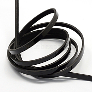 Imitation Leather Cords, Black, 5x2mm, about 1.2m/strand(X-LC-R010-10B)