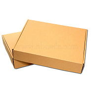 Kraft Paper Folding Box, Corrugated Board Box, Postal Box, Tan, 25x20x7cm(OFFICE-N0001-01D)