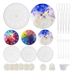 DIY Epoxy Resin Jewelry Making, with Silicone Molds, Latex Finger Cots, Plastic Stirring Rod, Mixing Dish, Dropper, White, 150.5x9mm(DIY-OC0001-29)
