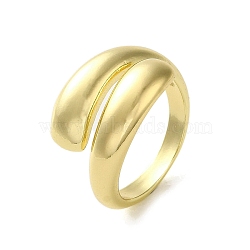 Brass Rings, Real 18K Gold Plated, Inner Diameter: US Size 7 1/4(17.5mm)(RJEW-B057-02G-04)