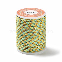 4-Ply Polycotton Cord, Handmade Macrame Cotton Rope, for String Wall Hangings Plant Hanger, DIY Craft String Knitting, Yellow Green, 1.5mm, about 4.3 yards(4m)/roll(OCOR-Z003-D110)