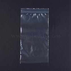 Plastic Zip Lock Bags, Resealable Packaging Bags, Top Seal, Self Seal Bag, Rectangle, White, 20x10cm, Unilateral Thickness: 2.1 Mil(0.055mm), 100pcs/bag(OPP-G001-F-10x20cm)