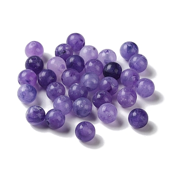 Acrylic Beads, Imitation Gemstone, Round, Blue Violet, 8mm, Hole: 1.8mm