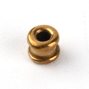 Porcelain Guides Ring, Fishing Accessory, Golden, 3.5x3mm, Hole: 1.5mm