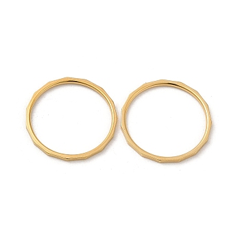 Ion Plating(IP) 304 Stainless Steel Finger Rings, Golden, US Size 7(17.3mm)
