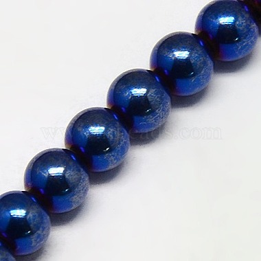 Electroplate Non-magnetic Synthetic Hematite Beads Strands(G-J169A-8mm-03)-5