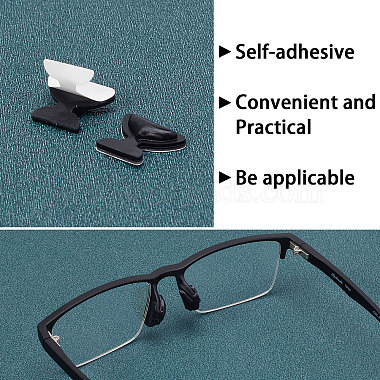 gorgecraft 25 paires 5 style papillon et plat rond adhésif antidérapant en silicone souple pour lunettes(FIND-GF0004-10)-6