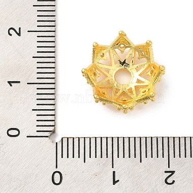 Brass Micro Pave Clear Cubic Zirconia Bead Caps(KK-C072-01B-G)-3