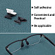 gorgecraft 25 paires 5 style papillon et plat rond adhésif antidérapant en silicone souple pour lunettes(FIND-GF0004-10)-6