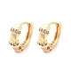 Rack Plating Brass with Cubic Zirconia Hoop Earrings for Women(EJEW-G363-01KCG)-1