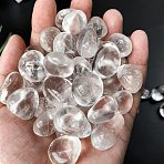 Natural Quartz Crystal Healing Stones, Oval Stones, Pocket Palm Stones for Reiki Balancing, 15~20mm, 50g/set(PW-WGD7FF2-01)