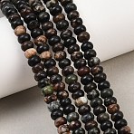 Natural Biotite Beads Strands, Rondelle, 6.5x4.5mm, Hole: 0.9mm, about 86pcs/strand, 15.08 inch(38.3cm)(G-L647-D05-4x6mm)