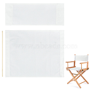 Canvas Cloth Chair Replacement, with 2 Wood Sticks, for Director Chair, Makeup Chair Seat and Back, WhiteSmoke, 53x20x0.6cm and 53x41x0.6cm, 2pcs/set(DIY-WH0283-63B)