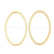 Brass Linking Rings, Cadmium Free & Lead Free, Long-Lasting Plated, Oval, Real 24K Gold Plated, 26x16x1mm, Inner Diameter: 24x14mm(KK-M250-23F-G)