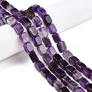 Natural Amethyst Beads Strands, Cuboid, 9~13x7.5~12.5x7.5~11.5mm, Hole: 1mm, about 29~34pcs/strand, 13.98~15.6''(35.5~39cm)(G-T138-109)