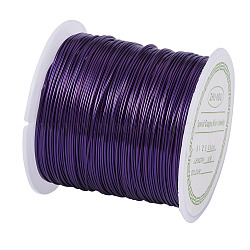 Round Copper Wire Copper Beading Wire for Jewelry Making, Long-Lasting Plated, Indigo, 22 Gauge, 0.6mm, about 59.05 Feet(18m)/roll(YS-TAC0004-0.6mm-08)