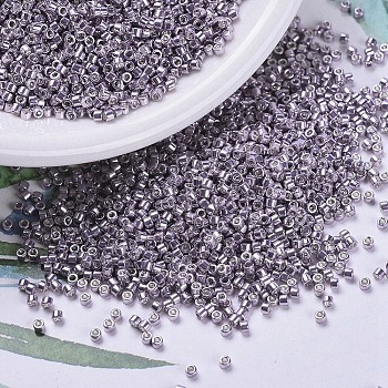 MIYUKI Delica Beads, Cylinder, Japanese Seed Beads, 11/0, (DB0419) Galvanized Dusty Orchid, 1.3x1.6mm, Hole: 0.8mm, about 10000pcs/bag, 50g/bag
