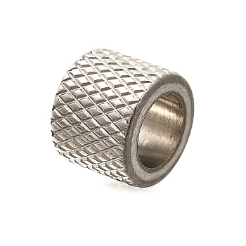 304 Stainless Steel European Beads, Large Hole Beads, Column, Stainless Steel Color, 8x10mm, Hole: 6.3mm