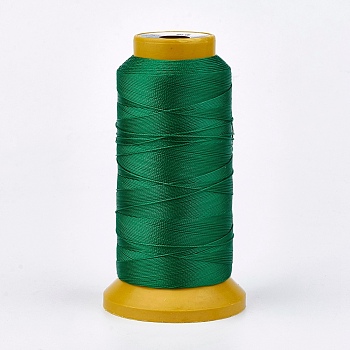 Polyester Thread, for Custom Woven Jewelry Making, Green, 1mm, about 230m/roll