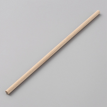 Beech Wood Sticks, Round Dowel Rod, for Braiding Tapestry, Column, Blanched Almond, 20x0.6cm