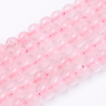 Natural Rose Quartz Bead Strands, Round, 6mm, Hole: 1mm, about 63pcs/strand, 14.9 inch