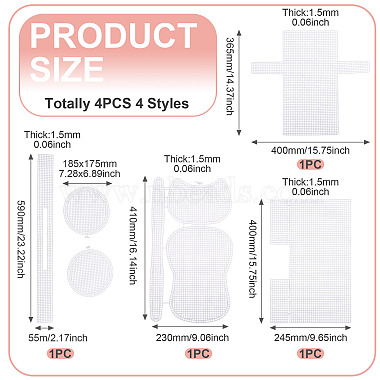 4 Styles Plastic Mesh Sheets(FIND-TA0006-66)-4
