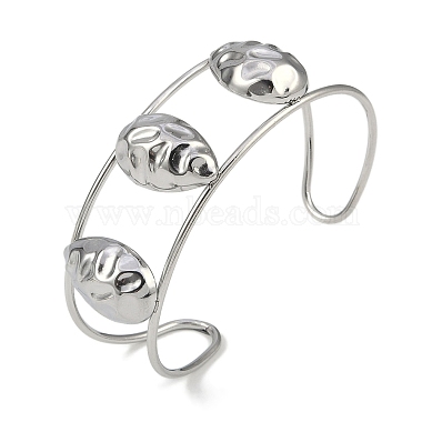 Horse Eye 304 Stainless Steel Cuff Bangles