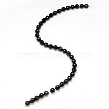 Aa grade perles rondes obsidienne naturelle brins(G-L275-03-8mm)-2