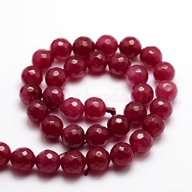 Dyed Natural White Jade Round Beads Strands(X-G-E313-10mm-05)-2