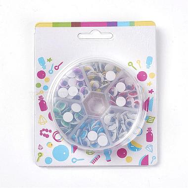Wiggle plastique yeux écarquillés cabochons artisanat scrapbooking bricolage accessoires de jouets(KY-JP0003-8mm)-5