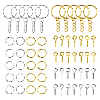 Golden & Silver Ring Iron Split Key Rings