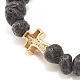 Bracelet extensible perlé en pierre de lave naturelle(BJEW-JB08294-02)-5