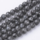 brins de perles de larvikite noire naturelle(G-G735-57-6mm)-1