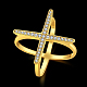 Латунные кольца крест-накрест с кубическим цирконием(RJEW-BB39449-G-8)-2
