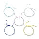 плетеный браслет из стеклянных бусин для женщин(BJEW-JB09657)-1