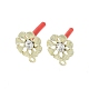 Rack Plating Golden Alloy with Rhinestone Stud Earring Findings(EJEW-B036-02G-11)-1