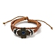 Braided PU Leather & Waxed Cords Multi-strand Bracelets(BJEW-P329-07)-2